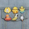 Cartoon Animal Duck Enamel Pins Duck Dagger Duck You Middle Finger Brooches Lapel Badges Provocative Jewelry Gift For Kids