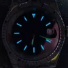 Relógio Anel Dente 316l Aço Inoxidável 39mm Japonês NH35 Movimento Automático Azul Luminoso Transparente Tampa Traseira Safira Vidro Designer Impermeável Iirq