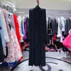 Robes décontractées 2024 Printemps Mode Ruban 3D Fleur Slit Bell Manches Robe Taille Haute Minceur Élégant Mi-longueur Femme