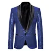 1 pc Men Fi Requintado Lantejoulas Persalizado Terno Casaco Stage Performance Light Luxo All-Match Multicolor Suit Top m3GE #