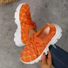 Casual Schoenen 2024 Herfst Femal Veterschoenen Platte Met Vulcaniseer Veelzijdige Sneakers Vrouwelijke Outdoor Gebreide Ademend