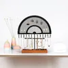 Storage Boxes Retro Style Black Semicircular Fan-Shaped Jewelry Stand Display Earrings Necklaces Rings Durable