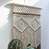 Tapissries Nordic Style Wall Hanging Tapestry Creative Hand-Woven Sovrum Lämplig för El Living Room Wedding Boho Desceration