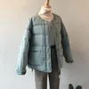 라이트 다운 재킷 여자 2022 겨울 재킷 코트 새로운 한국 스타일 의류 짧은 코트 느슨한 재킷 Winterjacke Damen LM024 68RC#