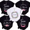 T-shirts Femmes Temoin De La Mariee Chemise Floral Garland Demoiselle D'honneur Tops Team Mariée Fête De Mariage Pour Femmes Cadeaux De Douche De Mariée