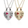 Chains Fashion Good Friends Series Heart Shape Pendant Red Lettering Necklace Double Color Optional Jewelry Direct