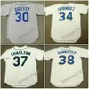 남자 1982 년 -2001 년 시애틀 Adrian Beltre Brett Boone Ken Griffey Felix Hernandez Gaylord Perry Norm Charlton Floyd Bannister Baseball Jersey S-5XL