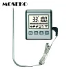 Датчики MOSEKO Цифровой термометр для духовки для приготовления пищи, кухонная коптильня, барбекю, гриль с таймером и подсветкой, зонд из нержавеющей стали 304