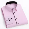 Grundläggande män Dr Shirt Autumn Spring Casual White Purple Busin Formell överdimensionerad stor storlek 11xl 10xl 9xl Office Party Wedding S3on#