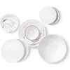 Assiettes CORELLE VITRELLE SERVICE 78-PIEE POUR 12 DINGAGE SET TRIPLE COMPRE LE VERRE ET CHIPS LÉGERS LEGER