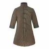 Mens 4/3 ärm Pirate Turtleneck Cott Coat Autumn and Winter Fi Retro Medieval Armor Ctrasting Color Casual Jacket Q7N9#