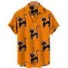 2022 Hawaiian Shirt Katze Drucken Abstraktes Muster Kurzarm Lose Übergroße Hemden Männer und Frauen Sommer Strand Casual Shirt Tops N6b8 #