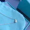 Originele 1to1 merklogo designer ketting dames puur zilver 925 acacia zilveren bonen Tiffancy ketting met echt logo Prachtig cadeau voor haar met origineel Tiffin-logo