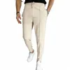 Pantaloni casual da uomo autunno e inverno Waffle Pantaloni da jogging in vita elastica Pantaloni da uomo grigi neri P3vR #