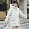 fi Down Cott-padded Jacket Women Winter New Medium To Lg Outerwear Casual Hoodie Loose Thicken Keep Warm Parkas Coat l8pr#