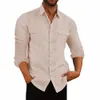 Herren Hemd Effen Kleur Slim Fit Weste Eenvoudige Gemakkelijk Te Match Lange Mouwen Single-Breasted Turn-Down Kraag lässig Herfst Tops Dai 896M#