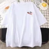 white Yellow Spaceship Prints Mens Cott Short Sleeve Creativity Oversize Casual Tops O-Neck All-math Clothing Man T-Shirts 838S#