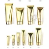 Lagringsflaskor Yuxi Gold High Gloss Aluminium-Plast Slang Packaging Sunscreen Facial Cleanser Cosmetic