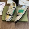 Luxe Designer Casual Schoenen Lage Tops Sneaker Heren Dames Schoenen Trainers Minnaar Geborduurd Zwart Wit Groene Strepen Wandelschoenen Met Stofzak Maat 36-45