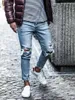 Jeans pour hommes Vente chaude mode style de rue déchirer les jeans serrés en 2018 hommes rétro solide denim pantalon hommes décontracté mince crayon denim pantalon J240328