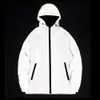 Populaire veste manteau tout assorti à capuche chaud à capuche nuit sport manteau hommes coupe-vent fluorescent K12w #