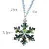 Suncatchers Clear Glass Christmas Snowflakes Arrow Faceted Prism Crystal Spacer Bead Chain Pendant Aurora Suncatcher XMAS Tree Hanging Decor