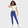 AL0 Yoga Leggings Original usine nouvelle bande de serrage fil tissu série pantalon de Sport taille haute hanche ascenseur élastique serré Sports et Fitness recadré