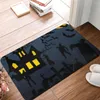 Bath Mats Halloween Bats Floor Mat For Shower Home Entrance Haunted House Fashion Bathroom Rug Protective Non-slip Toilet Pad