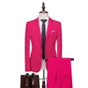 Mężczyźni Dree Wedding Suits Solid Formal Wear Sets Dr Kurtki+spodnie 2 sztuki garnitury Mężczyzna solidne busin dopasowanie garnitury Rozmiar 6xl p6gb#
