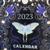 Rideaux Nouveau calendrier lunaire de la forêt sombre 2023 pendentif mural illustré original pour le bureau, la maison, l'art, le calendrier lunaire, cadeau créatif, décor de salle