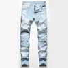 Heren Lente En Zomer Casual Gescheurde Jeans Rechte Pijpen Fi Broek Jean Glitter Jongen 10 Q4av#