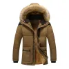 2020 nouveau Fi chaud doublure en laine M-5XL col de fourrure à capuche veste d'hiver pour hommes veste et manteau coupe-vent hommes Parkas Casaco F7G3 #