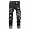 men's Ripped Jeans Autumn Designer Slim Black Denim Pants Male Jeans Distred Destroyed Trousers pantales hombre T8yU#