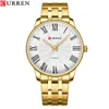 Curren/Carren 8422 Casual Men's Quartz Watch Large Dial Roman Digital Steel Band Minimalist Watch