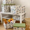 Paniers de rangement pliables en forme de dinosaure, bacs de rangement avec poignées, organisateur en tissu décoratif, boîtes de rangement pour la maison