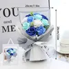 Dekorativa blommor Creative Artificial Flower for Mother's Valentine's Day Gift Rose Soap Bouquet Graduation Wedding Decor