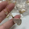 Qeelin colar de cabaça verde calcedônia colar de corrente de joias para mulheres pingente k ouro coração designer moda feminina com caixa de embalagem