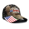 Cappello da baseball ricamato con cappuccio mimetico Trump 2024 con cinturino regolabile