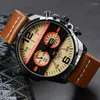 Armbanduhren Herrenuhr Sport Armbanduhr Wasserdicht Einzigartiges Quarz Business Luxus Vintage Großes Persönlichkeitsdesign