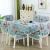 Table Cloth High-end Home One-piece Dining Chair Protective Cover Simple Printed Pattern Tablecloth Set Living Room Decorative Cushion