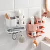 Kitchen Storage Bathroom Towel Toothpaste Shelf Holder Multi-Grid Key Remote Control Rack Multi-Purpose Wall Hanging Sundries Organizer