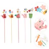 Garden Decorations Flower Arrangement Iron Patio Decoration Stakes Accessory Household Ornaments Craft Inserted Pot Plants Indoor