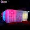 Factory direct giant square trade show tent inflatable lights marquee white tent for party event decoration toys sports