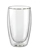Tassen, 26 x 8, doppelschichtig, verdickt, minimalistische Tasse, kälte- und hitzebeständiges Glas, transparent