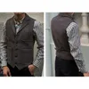 Abito da uomo Gilet monopetto Steampunk Abbigliamento Retro Gentleman Busin Sleevel Jacket Social Banchetto Matrimonio P5Xr #