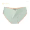 Calcinha feminina maternidade v cintura baixa barriga briefs roupas para mulheres grávidas sem costura roupa interior de gravidez