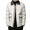 nice Down Coats Men White Duck Down Jacket Winter Warm Jacket Busin Casual Mens Clothing Solid Color Down Coats Men Jacket j8RK#