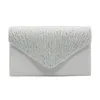 Axelväskor 2024 Kvinnor Evening Bag Party Prom Wedding Lady Clutch Envelope Handväska Gift Damer Formell