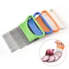 Gadget da cucina Affettatrice per cipolla Pomodoro Verdure Forchetta per cipolla sicura Affettare verdure Utensili da taglio Taglierina per pomodoro Ago per carne Nuovo9790715