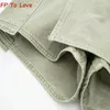 Gonne 2024 Spring Summer Mid Waist Wrap Aip Aip Stile Skirt pantaloni lunghi pantaloni Army Green Working Slim Mini 6147093